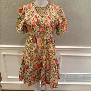 THML Floral Puff Sleeve Dress - Multicolor